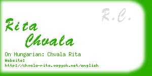rita chvala business card
